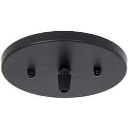 B&P Lamp 5 1/4 Inch Modern Shallow Steel Canopy Kit with Hardware, Black