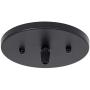 B&P Lamp 5 1/4 Inch Modern Shallow Steel Canopy Kit with Hardware, Black