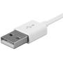 Monoprice USB-A to Micro B Cable - 0.5 Feet - White, Polycarbonate Connector Heads, 2.4A, 22/30AWG - Select Series