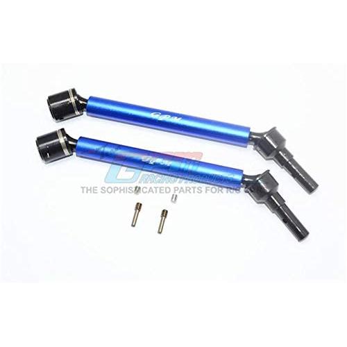 GPM for Traxxas E-Revo 2.0 VXL Brushless (86086-4) Upgrade Parts Aluminum Body & Steel Joint Adjustable Front / Rear CVD Shaft - 1Pr Set Blue
