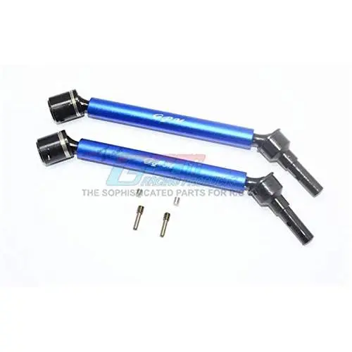 GPM for Traxxas E-Revo 2.0 VXL Brushless (86086-4) Upgrade Parts Aluminum Body & Steel Joint Adjustable Front / Rear CVD Shaft - 1Pr Set Blue