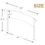 Metty Metal Outdoor Stair Railing, Handrails for Outdoor Steps 5 Step Handrail Fits 1 to 5 Steps Transitional Handrail with Stair Railing Kit(White)