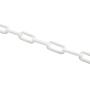 Houseables Plastic Chain, Safety Barrier, 124 Foot, 2'' Links, Light Weight, UV Protected, Accessory for Crowd Control, Queue Line, Decoration, Chains Link Fence (White)