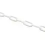 Houseables Plastic Chain, Safety Barrier, 124 Foot, 2'' Links, Light Weight, UV Protected, Accessory for Crowd Control, Queue Line, Decoration, Chains Link Fence (White)
