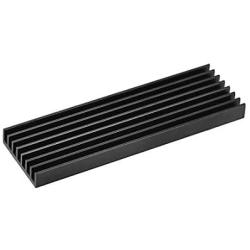 uxcell M.2 Aluminum Heatsink 70x22x6mm E-Shape Black for 2280 SSD