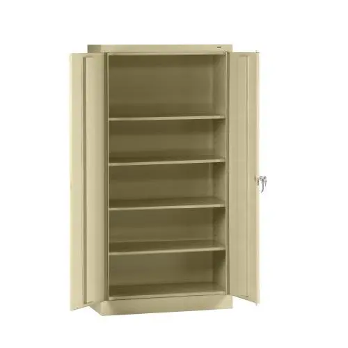 Tennsco 7218 24 Gauge Steel Standard Welded Storage Cabinet, 4 Shelves, 150 lbs Capacity per Shelf, 36'' Width x 72'' Height x 18'' Depth, Putty Tennsco 7218 24 Gauge Steel Standard Welded Storage Cabinet, 4 Shelves, 150 lbs Capacity per Shelf, 36'' Width x 72'' Height x 18'' Depth, Putty