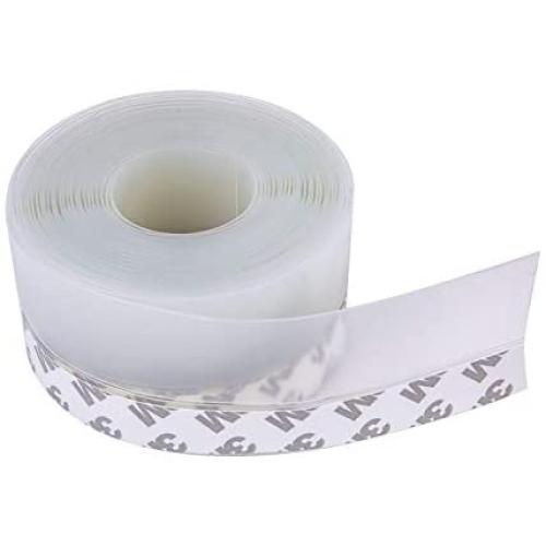 Silicone Seal Strip,Weather Stripping for Door or Window,Weatherproof Soundproof Self Adhesive Door Strip Bottom,Insect Proof Silicone Sealing Sticker for Gap of House or Shower Door（16.4Feet X 45MM）