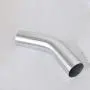OD 2.5''(63mm), Leg Length 4'' (100mm), 45 Degree Bend Elbow 2.5 Inch 6061 Aluminum Pipe Tube Intercooler Pipe High Class Brushed Treatment Tight Radius Air Intake Tube