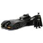 Jada Toys DC Comics Batman 1989 Batmobile DIE-CAST Car Model Kit, 1: 24 Scale Vehicle & 2.75'' Collectible Metal Figurine, Build N’ Collect, Black, JA30874