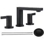 Mejor Solid Brass Two Handle Widespread Bathroom Faucet,with CUPC Water Lines and Metal pop up Drain with Overflow, Matte Black, CME029-MB Mejor Solid Brass Two Handle Widespread Bathroom Faucet,with CUPC Water Lines and Metal pop up Drain with Overflow, Matte Black, CME029-MB
