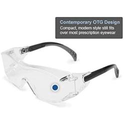 Gateway Safety 6983 Cover2 Safety Glasses Protective Eye Wear - Over-The-Glass (OTG), Gray Lens, Black Temple