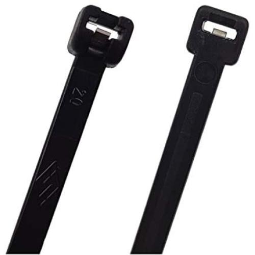 Cable Ties with Metal Tooth Stainless Steel Locking Device, 8” X 0.14”, Black, 100 Pieces Cable Ties with Metal Tooth Stainless Steel Locking Device, 8” X 0.14”, Black, 100 Pieces