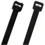 Cable Ties with Metal Tooth Stainless Steel Locking Device, 8” X 0.14”, Black, 100 Pieces