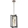 JINZO 3-Light Rectangle Chandelier Black and Gold Farmhouse Pendant Lighting with Rustic Style Industiral Metallic Pendant Lighting Modern Linear Metal Hanging Pendant Light Fixture