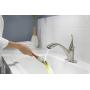 KOHLER Simplice Laundry Sink Faucet, Single Handle Pull-Out, 2-function Spray Head, 3-hole Install, Utility Sink Faucet, Vibrant Stainless Finish, K-22035-VS