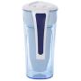 ZeroWater ZP-006-4, 6 Cup Water Filter Pitcher with Water Quality Meter,White and Blue