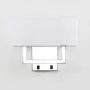Permo 2-Lights Wall Sconce Light Fixture Chrome Finish with White Textile Shades and 2pcs On/Off Switch Button Living Room Bedside Nightstand Light