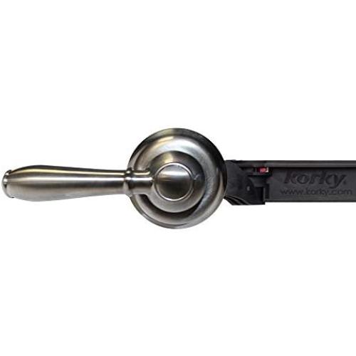 Korky 6071BP Strongarm Tank Lever Faucet Style in Brushed Nickel-Universal to Fit Front Angled Side Left and Right Mount Toilets