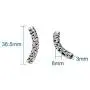 Kissitty 100-Piece Antique Silver 6mm by 36.5mm Filigree Long Curved Noodle Tube Spacer Beads with 3mm Holes
