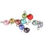 MonkeyJack 50 Pieces Wholesale Handmade Colorful Glass Pearl Flat Pin Daisy Dangle Charms Silver/Gold Metal DIY Jewelry Making Findings - Silver