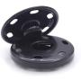 55 Sets Sew-on Snap Buttons Metal Snap Fastener Durable Press Studs Buttons for Sewing Clothing, 4 Sizes (Black)