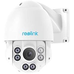 Reolink PTZ Camera Outdoor 5MP Super HD Work with Google Assistant, PoE IP Security Monitor IR Night Vision Pan Tilt 4X Optical Zoom Motion Detection Video Surveillance Dome RLC-423