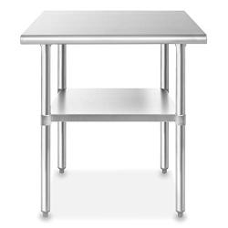 GRIDMANN NSF Stainless Steel Commercial Kitchen Prep & Work Table - 36 in. x 24 in.