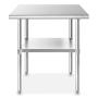 GRIDMANN NSF Stainless Steel Commercial Kitchen Prep & Work Table - 36 in. x 24 in.