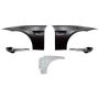 Side Fenders Compatible With 2006-2011 BMW 3 Series, 4Dr M3 Style Metal Fenders Side Vent LED Signal Lamp by IKON MOTORSPORTS, 2007 2008 2009 2010