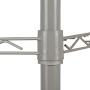 Function Home 5 Tier Wire Shelving Metal Storage Rack Shelving Unit Storage Shelf Pantry Food Shelf Plant Shelves for Kitchen Living Room Office Garage in Grey