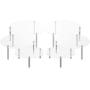 MyGift 6-Piece Set Round Clear Acrylic Server Dessert & Bakery Display Riser Stands