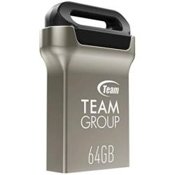 TEAMGROUP C162 64GB USB 3.2 Gen 1 (USB 3.1/3.0) Mini Fits Metal USB Flash Drive, Read up to 90MB/s, External Storage Thumb Drive Memory Stick TC162364GB01