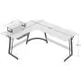 CubiCubi Modern L-Shaped Desk Computer Corner Desk, 59.1'' Home Office Writing Study Workstation with Small Table, Space Saving, Easy to Assemble CubiCubi Modern L-Shaped Desk Computer Corner Desk, 59.1'' Home Office Writing Study Workstation with Small Table, Space Saving, Easy to Assemble