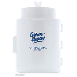 Germ-Away Fresh Scent Sanitizing Hand Wipes Kit - Get (2) 1200ct Refill Rolls and (1) White Wall Mounted Dispenser, Total 2400 Wipes