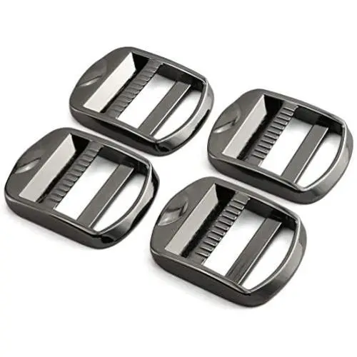 HJ Garden 4pcs Metal Ladder Lock Buckle Slider Adjustable Zinc Alloy Buckles for Backpack Strap Accessories 25mm(Black) HJ Garden 4pcs Metal Ladder Lock Buckle Slider Adjustable Zinc Alloy Buckles for Backpack Strap Accessories 25mm(Black)