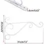 Sumnacon Metal Plant Hanging Bracket Hook - 1 Pcs 12'' Sturdy Wall Plant Hangers Indoor Outdoor Bracket for Hanging Bird Feeders,Lanterns,Planters,Wind Chimes,Ornaments with Screws(White) Sumnacon Metal Plant Hanging Bracket Hook - 1 Pcs 12'' Sturdy Wall Plant Hangers Indoor Outdoor Bracket for Hanging Bird Feeders,Lanterns,Planters,Wind Chimes,Ornaments with Screws(White)