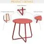 Grand patio Round Metal Side/End Table, Steel Patio Coffee Table for Bistro, Porch, Weather Resistant Outside Table Small (Red) Grand patio Round Metal Side/End Table, Steel Patio Coffee Table for Bistro, Porch, Weather Resistant Outside Table Small (Red)
