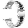 eLander Stainless Steel Metal Strap Business Replacement Band for Apple Watch Series 1 2 3 4 (42mm and 44mm Silver and Black)