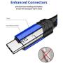 USB C to USB C 60W Fast Charging Cable, JSAUX[2-Pack 10ft+3.3ft] Type C Charger Cord Compatible with Samsung Galaxy S20 /Note 20 10, MacBook Air/Pro 13, iPad Pro 2020, Pixel 2/3/4 XL, etc- Blue