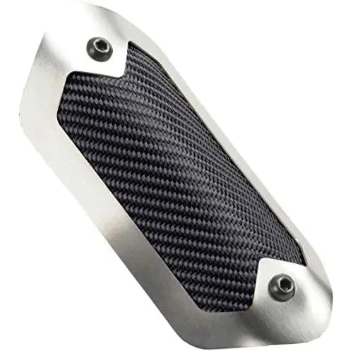 Design Engineering 010900 Flexible Onyx 3.5'' x 6.5'' Heat Shield with Metal Trim Ring Design Engineering 010900 Flexible Onyx 3.5'' x 6.5'' Heat Shield with Metal Trim Ring