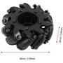 4 Pcs/Set Drive Wheel, Rubber Metal Left/Right Wheat Wheel Robot Kit Omnidirectional Wheels for RC Model Component Part Accessory