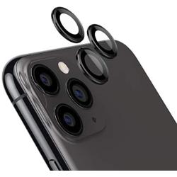 ETESTAR iPhone 11 Pro Max Camera Lens Protector, Metal Lens Cover Glass Ring Film Coverage Dust Proof Anti-Scratch Case Friendly for iPhone 11 6.1 / 11 Pro 5.8/ 11 Pro Max 6.5'' [Set of 3] - Black