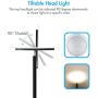 Tenergy Torchiere Remote Control Floor Lamp, LED Floor lamp 30W (150W Equivalent) Standing Lamp with Stepless Touch Dimmer, Two-Part Trip-Proof Cable, 90° Adjustable Top, Warm White Light