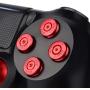 eXtremeRate Red Metal Buttons for Playstation 4 Controller, Aluminum Analog Thumbsticks & Bullet Buttons & D-pad Replacements Kits for PS4 Slim Pro Controller