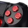 eXtremeRate Red Metal Buttons for Playstation 4 Controller, Aluminum Analog Thumbsticks & Bullet Buttons & D-pad Replacements Kits for PS4 Slim Pro Controller
