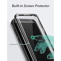 YOUMAKER Designed for Galaxy S9 Plus Case, Heavy Duty Protection Kickstand with Built-in Screen Protector Shockproof Case Cover for Samsung Galaxy S9 Plus 6.2 inch - Black