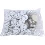 Button Badge Parts Set, 500Pcs 44mm Metal Round Backpin DIY Button Badge Set Top/Bottom Cover Clip Pin Button Parts Supplies for Pro Badge Maker Machine