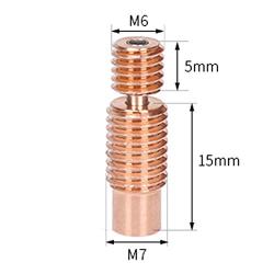 3Dman Bi-Metal Heatbreak Copper Alloy for 3D-V6 Hoten Volcano Prusa I3 MK3/MK3S Heat Break 1.75mm Filament (Thread)