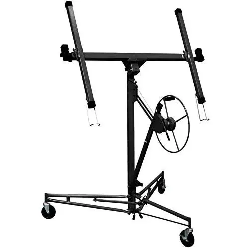 Drywall Lift 11 Construction Rolling Caster Wheel Lockable Tool Panel Lift Drywall Panel Hoist Jack Lifter Jack Drywall Lift, Black Drywall Lift 11 Construction Rolling Caster Wheel Lockable Tool Panel Lift Drywall Panel Hoist Jack Lifter Jack Drywall Lift, Black