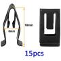 Platicat 15 Pcs Universal Auto Car Front Console Dash Dashboard Trim Metal Retainer Black